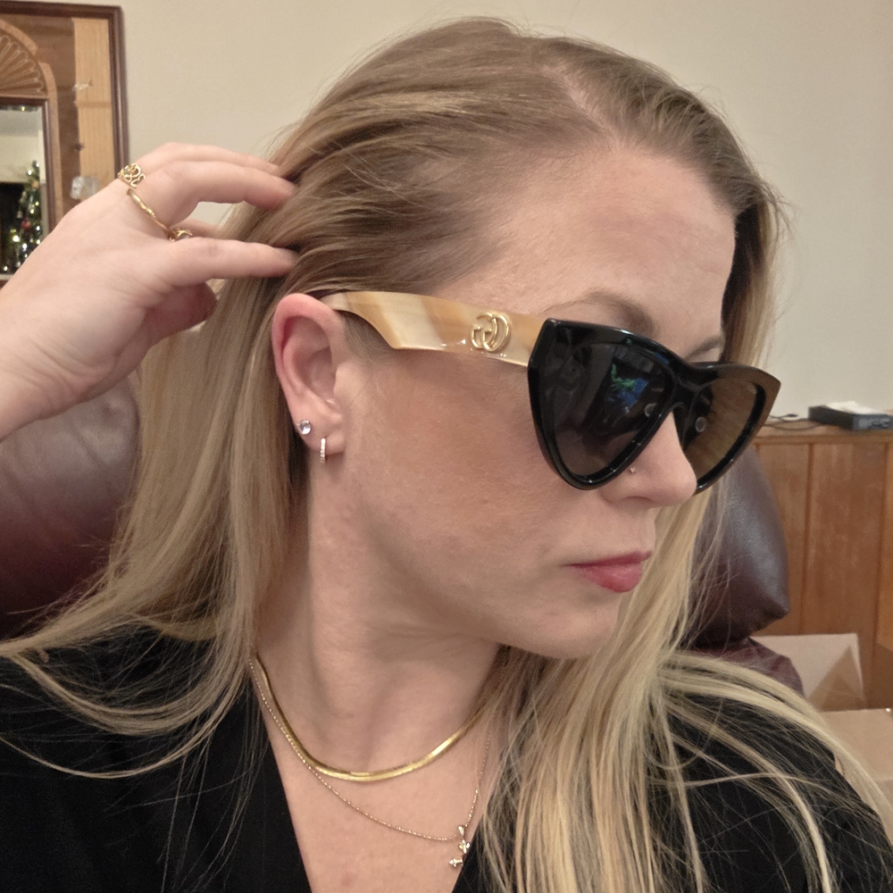 Gucci GG1333S model/004Black Cat-Eye Sunglasses - Picture 10 of 16